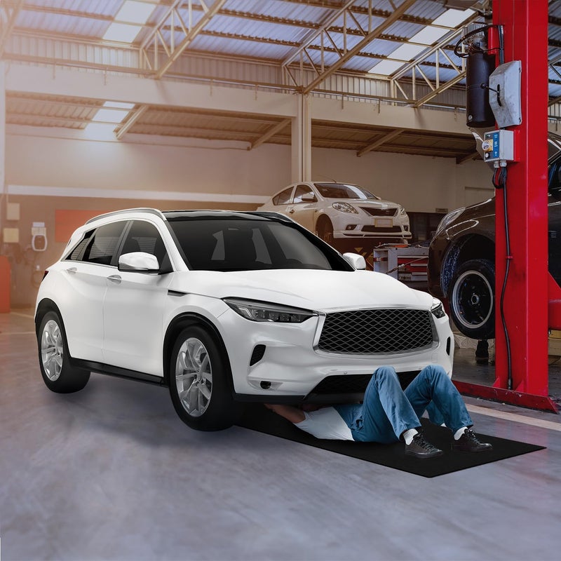 ITSOFT Garage Floor Mat for Under Car 3x2.5 Feet, Oil Spill Mat & Mechanic Pad, Oil Drip Pan, Absorbent, Washable, Non Slip & Waterproof Garage Mats - Image 1